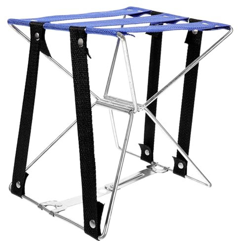 SEWOART Sedia Da Campeggio Sgabello Portatile Piccolo Per Esterni Sgabello in Tessuto Staffe Metalliche Adatto Per Campeggio Pesca e Giardinaggio