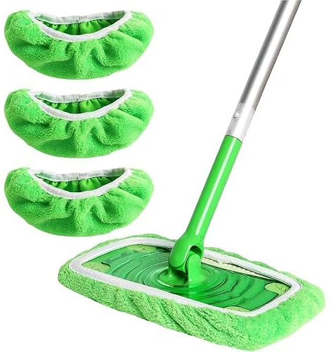YUNYU - 8 Paños Reutilizables para Fregona | Compatibles con Sistemas de Limpieza Tipo Swiffer (25,4 x 11,5 cm) | Microfibra para Limpieza en Seco y Húmedo