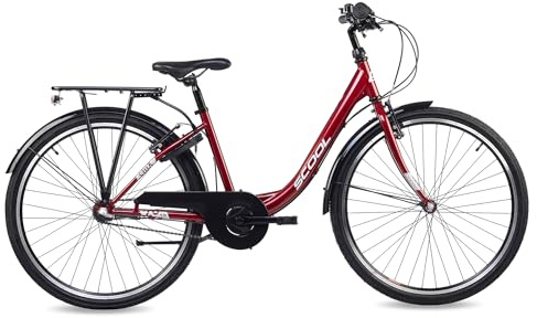 S’COOL Kinderfahrrad 20, 24, 26 Zoll, 3-Gang Nabenschaltung mit Rücktrittbremse, Chix, Körpergröße 115–165 cm, 6–14 Jahre, sicher für Schulweg, für Jungen & Mädchen