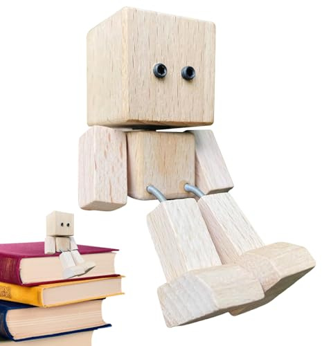 Bambola In Legno Oscillante - Figura In Legno per Auto | Piedi Magnetici Bambola Oscillante Giocattolo per Bambini Decorazione Scrivania Ornamento Casa