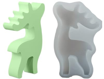 Stampi in resina a forma di animale – Stampi natalizi a forma di cervo – Stampo per gesso a forma di alce, per fondente, sapone, candele, artigianato, vacanze, matrimoni, decorazioni per la casa e le