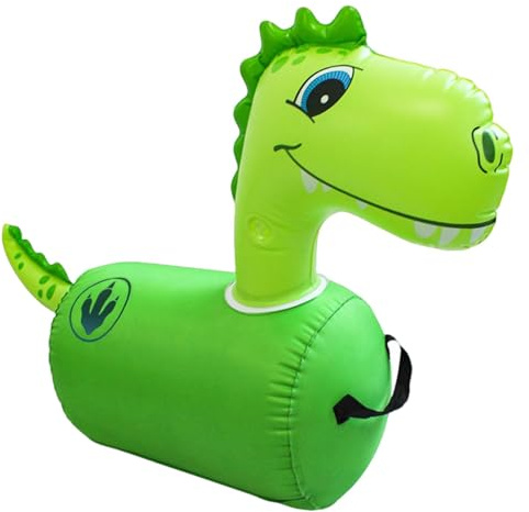 Inflatable Bouncy Dinosaur Toy - Jumping Ride-On for Kids, PVC Hopping Toy for Indoor & Outdoor Play, 31.5x11.8x23.6 inches