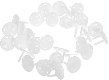 HOODANCOS Lot de 30 Cache-Prises de Sécurité pour Garçon et Filles Protection Renforcée Tête Ronde Épaisse Compatible Prises Européennes Couleur Ivoire Protection et Anti-Débris pour