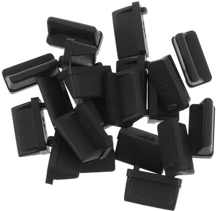 DOITOOL 20pcs Black Silicone USB Port Dust Plugs Protective Covers for Computers, Servers, and Tvs – USB Type-a Dust Caps for Electronics Accessories