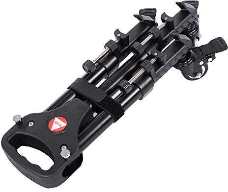 Keenso VX-600 Professioneller Hochleistungs-Stativwagen mit Schnellbremsen für Stabilen Halt, Universeller Kamerastativständer, Silber