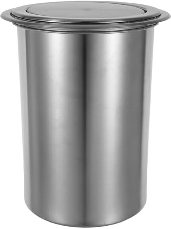 JECOMPRIS Cubo de Basura de Encimera Empotrado de Acero Inoxidable, Juego de 3 Piezas con Tapa Abatible Silenciosa, Papelera Integrada para Cocina, Restaurante y Hotel, Ahorro de Espacio