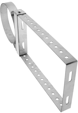 DIKACA Wall Mount Pipe Clamp Bracket for Chimney Stove 200mm Diameter 1.8mm Thick Metal Support Fixed Mounting for Indoor Fireplace and Outdoor Heating Pipe Installation