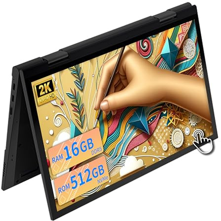 Amita Convertible 2 en 1 11 FHD Touchscreen, Procesador N95 12ª Gen (hasta 3.4 GHz), 16GB RAM DDR5, 512GB SSD, Puerto Type-C, Rotación 360°, Teclado retroiluminado (Gris, 512GB)
