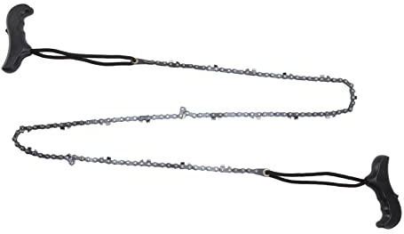 Ycauty Scie à Chaîne à Main Portable de Survie, Scie à Chaîne Pliante de 48 Pouces pour le Camping, la Chasse, la Randonnée, L'élagage en Plein Air, Outils de Jardin