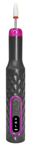 Taladro eléctrico for pulir uñas, pulido profesional de , eliminación piel muerta, lijado artístico, lima, bolígrafo, máquina manicura(DARK GRAY)