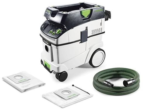 Festool Absaugmobil CTL 36 E AC CLEANTEC (mit High Performance Hauptfilter, SELFCLEAN Filtersack, Entsorgungssack, Saugschlauch glatt)