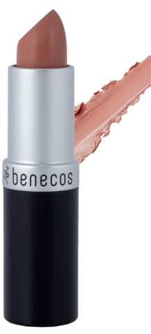 benecos Naturkosmetik - Lipstick - cremiges Finish | Natürlicher Lippenstift mit hochpigmentierter, intensiver Farbabgabe - pflegend für weiche Lippen | 4,5g | muse