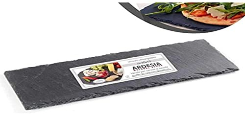 Gicos Set 4 Stück Tischplatte Schiefer rechteckig Natural Stone 40 x 10 cm XUA-752209