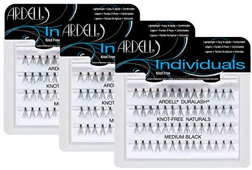 ARDELL Individuals Medium (Knot Free), Eye-lashes Einzelwimpern aus Echthaar (1 x 56 Stück), black, schwarz (ohne Kleber) (3x)