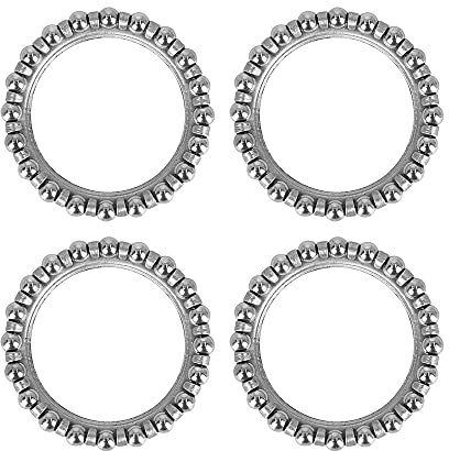 X AUTOHAUX Steuersatz Kugellager Silber 4 Stück Für Fahrrad Stahl | Für Rennrad, Für Mountainbike, Außendurchmesser 37mm, Innendurchmesser 27.5mm, 20 Kugeln, Höhe 4mm, Kugelring