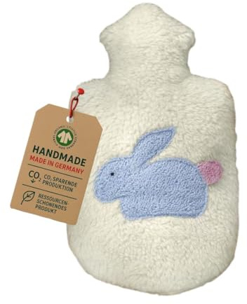Efie Coussin chauffant en épeautre avec motif lapin 100 % fabriqué en Allemagne
