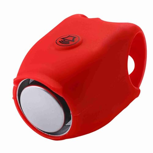 Pwshymi Fahrradklingel Elektro-Fahrradklingel Fahrradlenkerglocke wasserdichte elektronische Glocke(rot) Bicyclebell