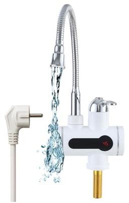 MAUK® Armatur digitaler Wasserhahn | elektrischer LED Durchlauferhitzer mit flexiblem Hals | Maus