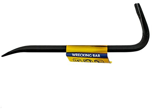 2 X 14 Wrecking Bar - Crowbar Nail Lever Steel Swan Neck | Builders Tool Strong Arm, Multi Purpose, Household DIY Prying Pulling Hand Tool, Durable, Pack of 2