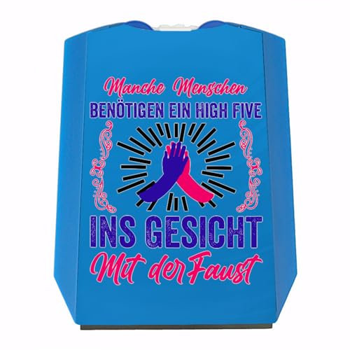 speecheese High Five Parkscheibe mit Spruch High Five ins Gesicht mit der Faust für Autofans zum Führerschein Handschlag Eiskratzer Highfive witzig