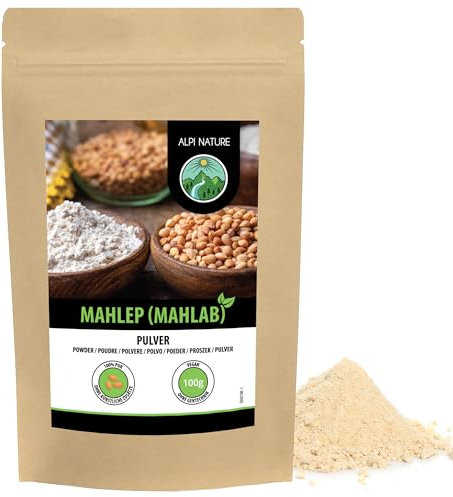 Alpi Nature Mahlepi Powder 100g 3.5 oz, Mahlab Powder, Ground Mahleb Seeds, Mahaleb Cherry Ground