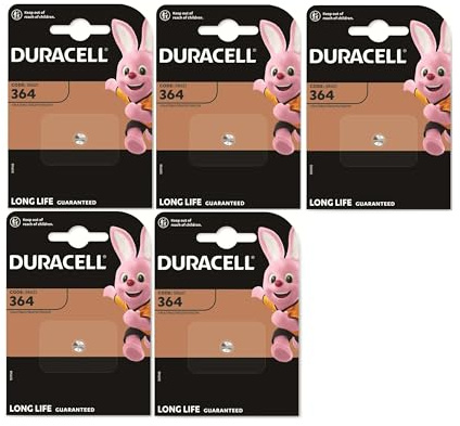 5 x Duracell 364 (5 Blister à 1 Batterie) 5 Batterien (SR621/V364/SR60/SR621W)