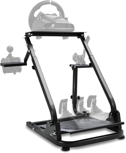 Dardoo Foldable Racing Wheel Stand Universal Sim Racing Cockpit Frame Compatible with Logitech G920 G29, for Thrustmaster T150 T80,Wheel & Pedals Not Included