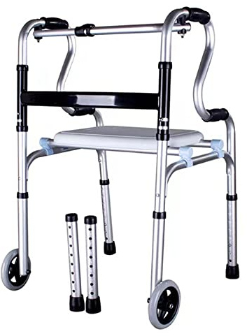 Rollator s s for Seniors Elderly Walking Aid, Wheeled Upright Posture Rolling, Disabled Wheelchair, Elderly with Seat, Adjustable Height Upright Rollator Wal