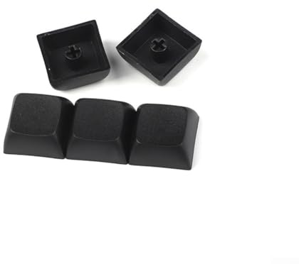 20 Stück bunte ABS-Tastenkappen, Ersatz für mechanische Tastaturen, blanko, universelle Passform, 140 Tasten, mechanische Tastatur, dekorative Schlüssel für individuelle DIY-Tastatur (schwarz)