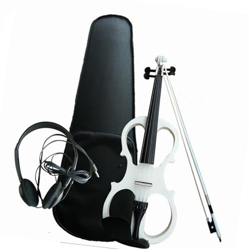Violino Elettrico 4/4 Con Raccordi Con Custodia Rigida Arco Per Violino Violino Elettronico Per Adolescenti Amante Del Violino (Color : White)