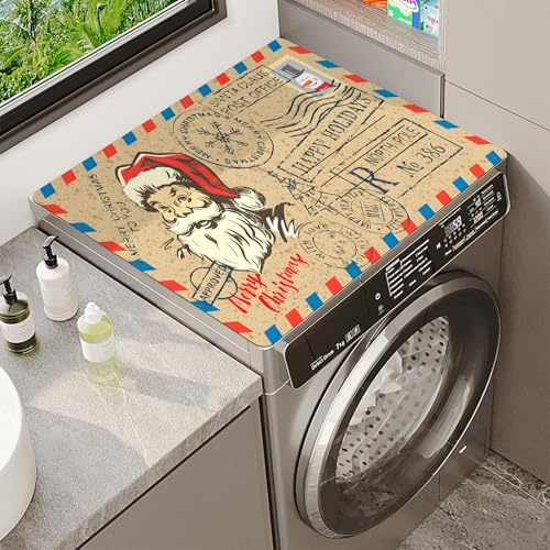 Washer And Dryer Cover For Top Non-Slip Washing Machine Top Protector Mat Dust-Proof Machine Washer And Dryer Top Cover Mat Washers Refrigerator Home Kitchen Laundry Room (Color 5,60 x60 cm)