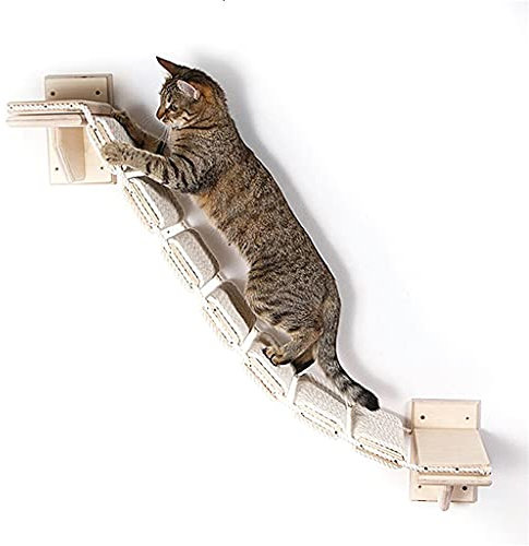 An der Wand montierte Katzen-Kletterleiter Langlebiger Katzen-Kletterer Katzen-Klettergerüst DIY Wandmontierte Katzen-Wandleiter
