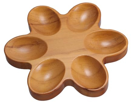 STOBAZA Holz Eierhalter Für 6 Eier – Natürliches Eiertablett Aus Holz Für Kühlschrank Und Arbeitsplatte Vielseitiges Tablett Zur Frische Lagerung Und Präsentation Von Hühnereiern