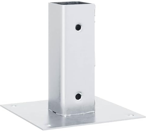 vidaXL Pfostenträger Quadratisch 12 Stk. Silber 46x46mm Stahl Verzinkt