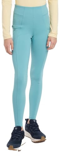 LeMieux Young Rider Orla - Pantalones de equitación para niños con cintura elástica de apoyo, ligeros, agarre de silicona para asiento completo, pantalones de equitación para niños, Laguna, 9-10 años