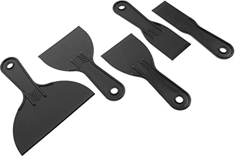 BESPORTBLE Grattoir En Plastique À Poignée Ergonomique Lot De 5 Pièces Pour Enlever Le Mastic Le Papier Peint La Peinture Et Le Plâtre