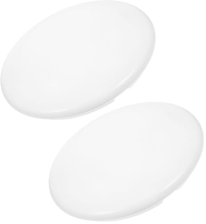 Homoyoyo Abat-jour Rond Blanc en Pvc pour Plafonnier, Design à Verrouillage par Rotation, Solide, Lot de 2 Pièces, pour Salle de Bain et Chambre
