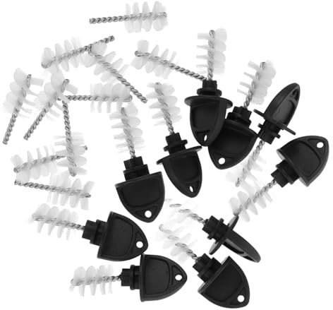 GLEAVI 20pcs Beer Tap Brush and Beer Faucet Cleaning Brush Set Stainless Steel Dust-proof Plug Suitable for Home Brew Bar Accessories