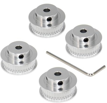 Yeebyee 4 Stück 2GT Riemenscheibe 40 Zähne 5mm Bohrung 40T Zahnriemenscheibe Synchronrad Aluminium für Breite 6mm Riemen 3D-Drucker Teile