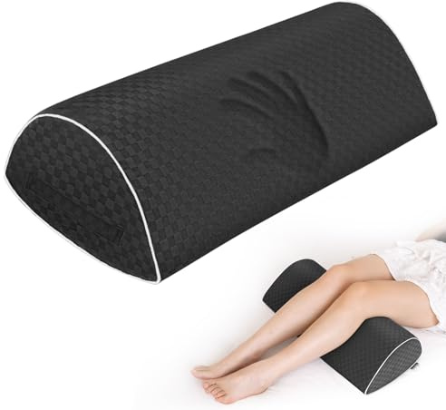 Babyezz Kniekissen für Seitenschläfer, Memory-Schaum-Kissen gegen Hüft- & Rückenschmerzen, Keilkissen für Rückenlage, ergonomische Schlafunterstützung (Schwarz)