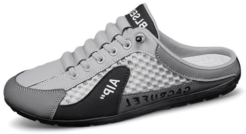 Générique Baskets Dos Nu pour Homme, Chaussures à Enfiler en Maille Respirante, Chaussures de Sport décontractées Confortables pour la Salle de Sport, la Course à Pied, Les Voyages