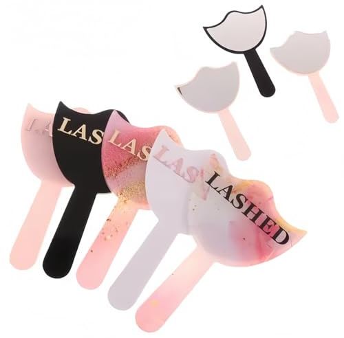 Personalisierter Acryl-Wimpernspiegel, Individuelle Wimpern-Foto-Requisite, Handspiegel Mit 3D-gedrucktem Namen, Geschenk Für Kosmetikerinnen 8,5 x 5,5 Zoll