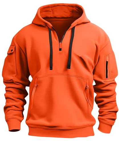 MOKBAY Sweat Capuche Homme Oversize Pull Capuche Homme Hoodies Col Zippé Sweats Jogging avec Poche