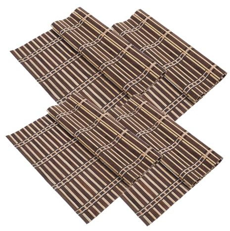 UKCOCO 4 pezzi Tovagliette Rettangolari in Bamboo Antiscivolo Resistente Allolio e Allacqua per da Pranzo e Decorazione Casa Isolante Facili da