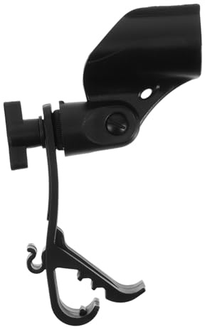 FRCOLOR Drum Microphone Clip Verstellbarer Universeller Mikrofonhalter Stoßfest Stabile Klammer für Schlagzeugständer Professionelle Aufnahme Zubehör