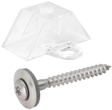 500 Abstandhalter 70/18 Trapez + Spenglerschrauben 4,5x55mm Edelstahl | Passt auch für 76/18 Trapezblech; Lichtplatten, Schrauben mit 15 mm EPDM Dichtscheiben