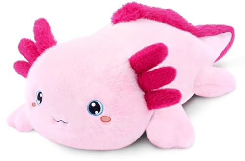 SQEQE Axolotl - Cojín de Peluche con Peso para niños y Adultos, 25 cm