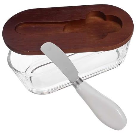 GALPADA Boîte Beurre avec Couvercle et Couteau Intégré Rangement Hermétique pour Frigo et Fromage Plateau Beurre Élégant et Pratique pour Cuisine