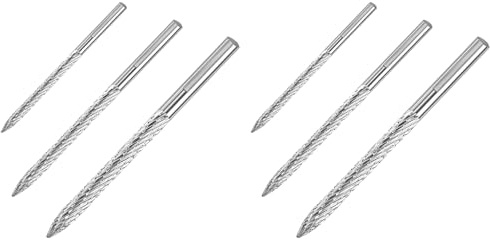 NIZEAMI Paquete de 6 brocas para neumáticos, diferentes tamaños, reparación de neumáticos, brocas de carburo de tungsteno, parches de neumáticos, cortadores de tapón, cortaalambres, escariadores