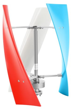 Windkraftanlage 450W, 24V IP67 Vertikaler Wind Turbine Generator, 3 Blade Elektromagnetismus Wind Generator, -40~80℃ Temperatur, 30dB 300RPM windgenerator für Boote, Industrie, Hütten